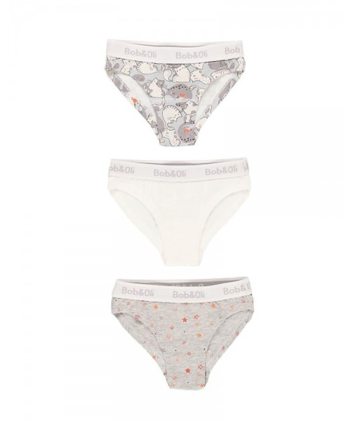 BOBOLI Pack 3 knickers for girl - organic - 94B606