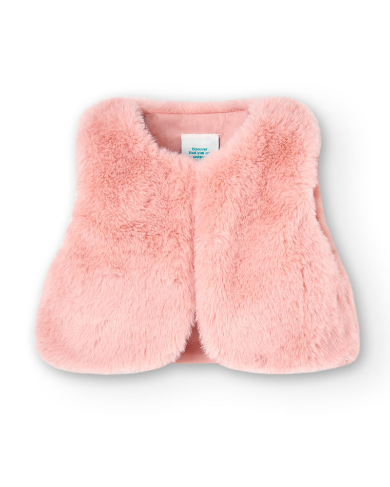 BOBOLI Fluffy vest for baby girl - 217088