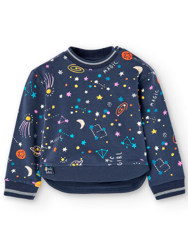 BOBOLI Fleece sweatshirt printed for baby -BCI - 247092