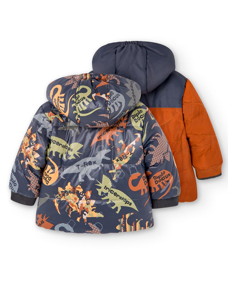 BOBOLI Reversible parka for baby boy - 337148