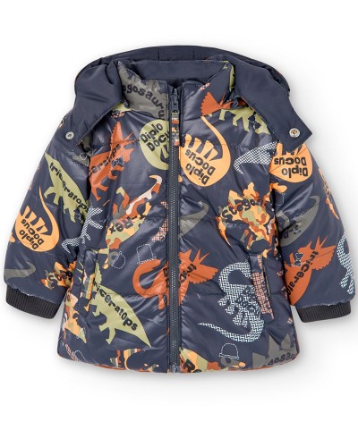 BOBOLI Reversible parka for baby boy - 337148