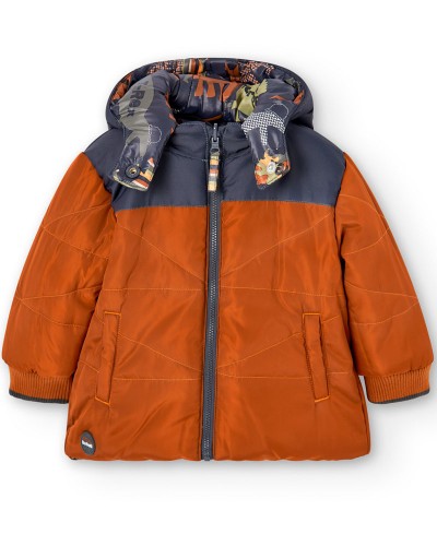 BOBOLI Reversible parka for baby boy - 337148