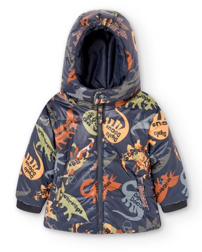 BOBOLI Reversible parka for baby boy - 337148