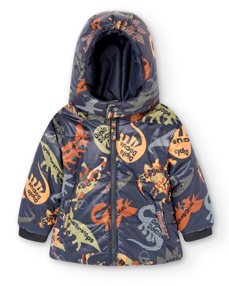 BOBOLI Reversible parka for baby boy - 337148