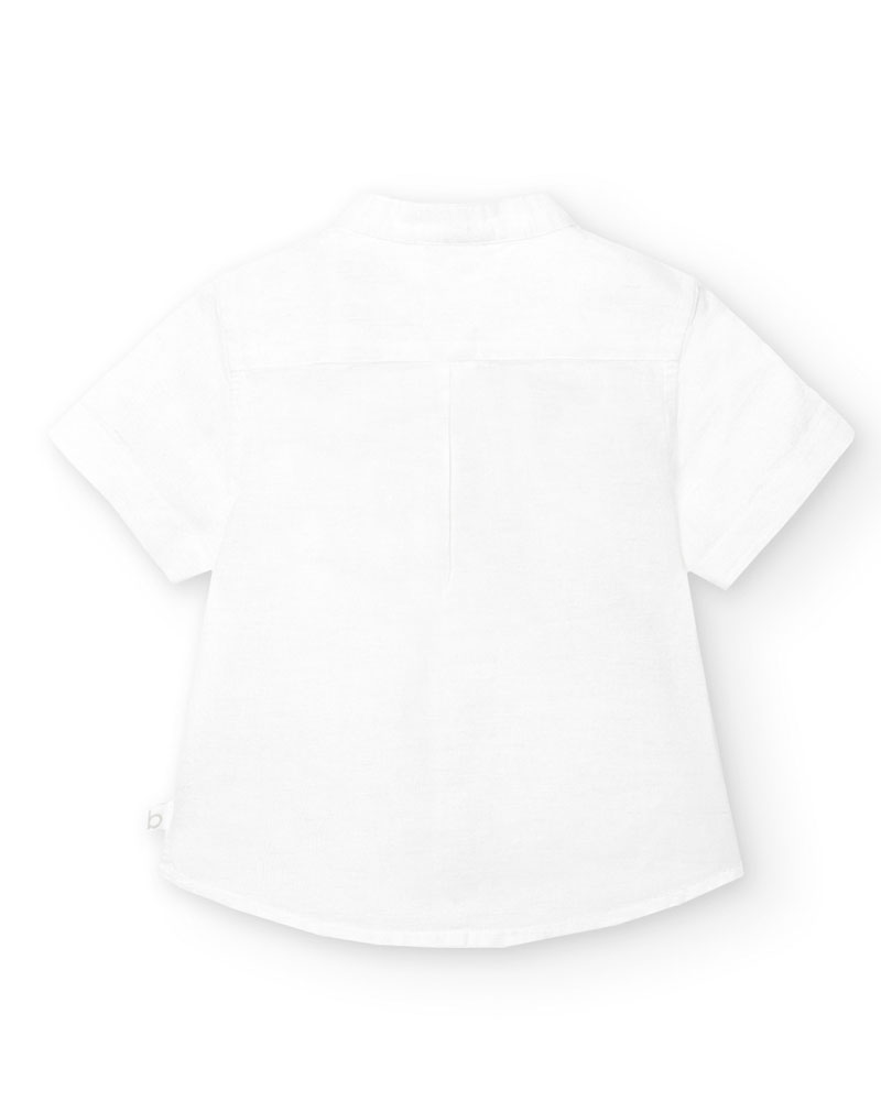 BOBOLI Linen shirt short sleeves for baby -BCI - 718062