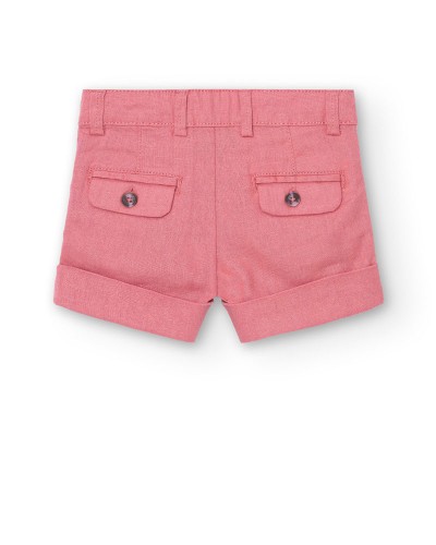 BOBOLI Linen bermuda shorts for baby boy -BCI - 718073