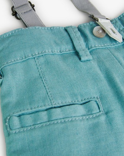 BOBOLI Linen bermuda shorts for baby -BCI - 718208