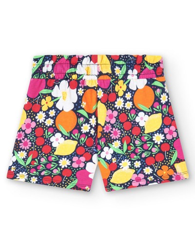 BOBOLI Knit bermuda shorts fruits for girl -BCI - 828222