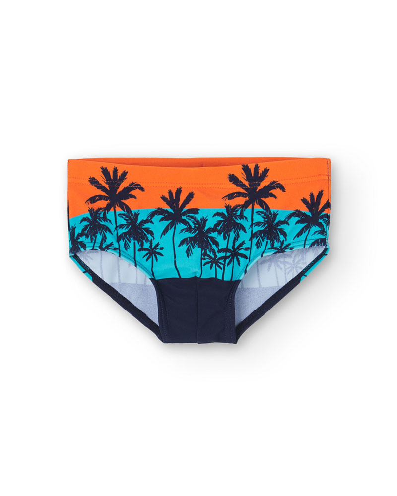 BOBOLI Slip swimsuit "palm trees" for boy - 838324