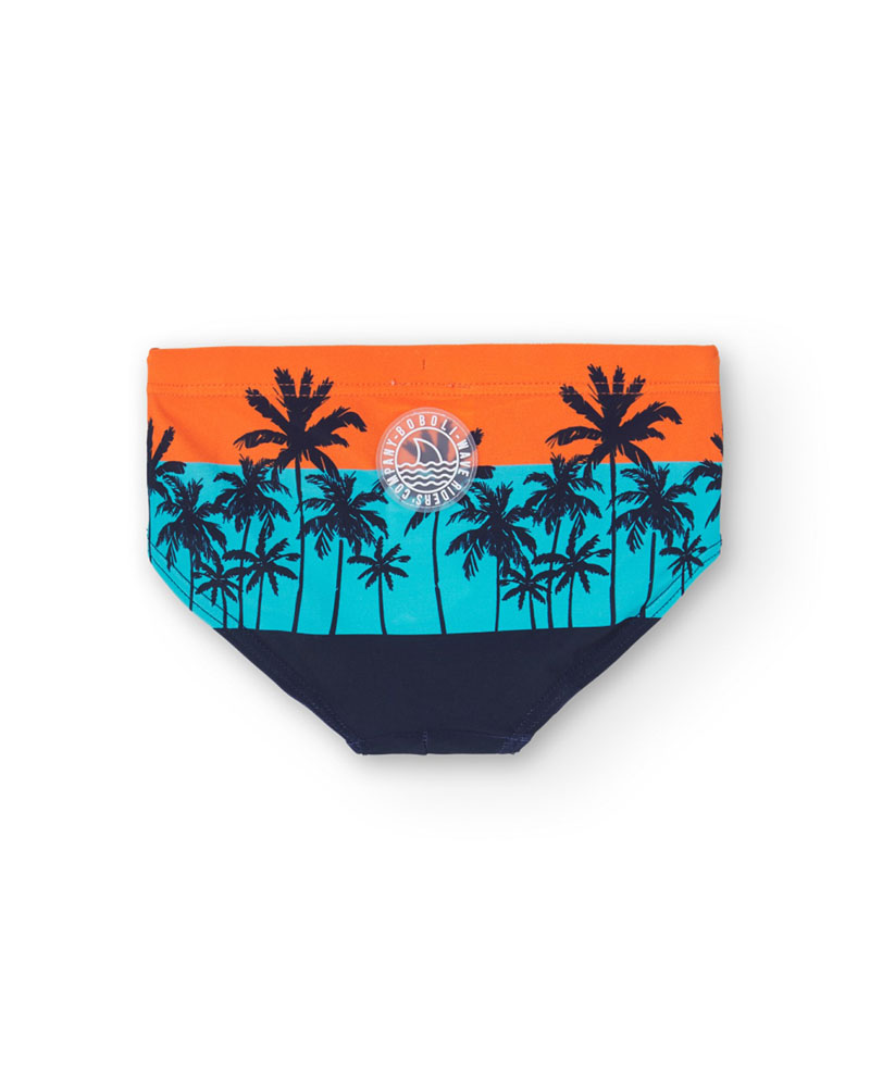 BOBOLI Slip swimsuit "palm trees" for boy - 838324