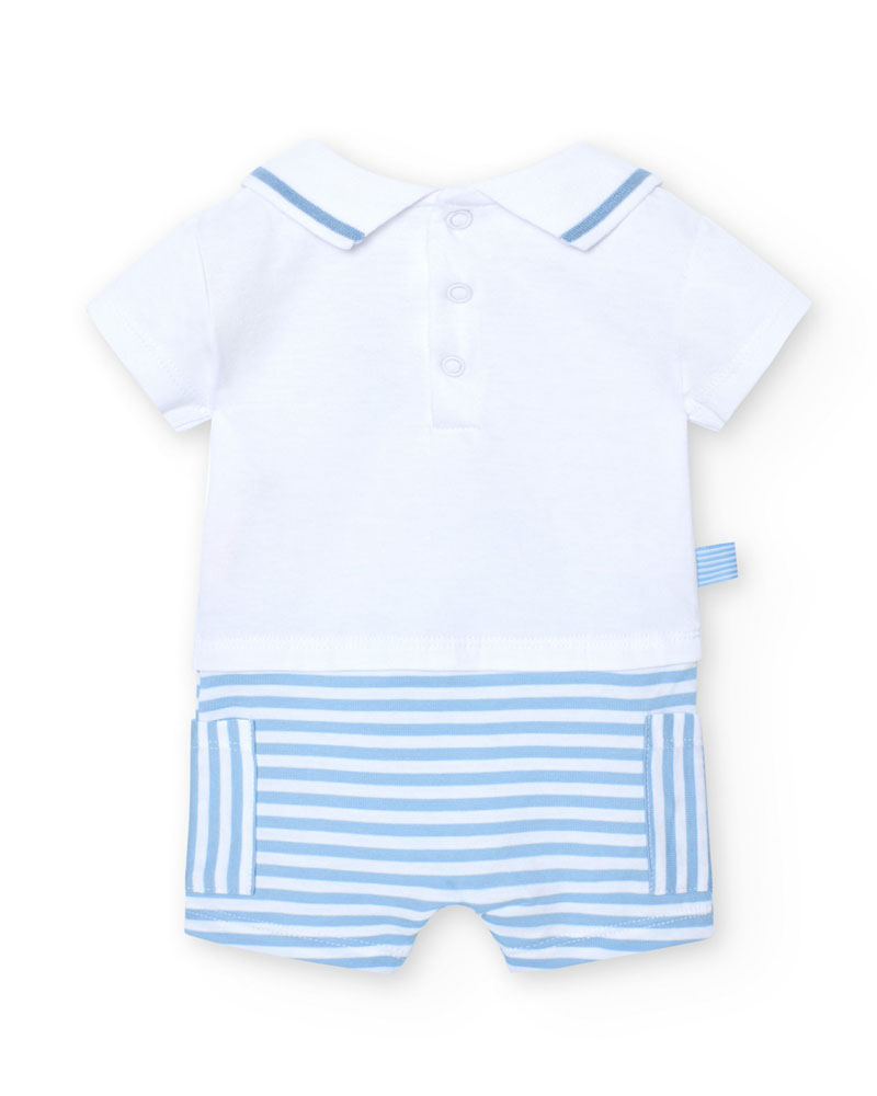 BOBOLI Knit play suit for baby boy -BCI - 108199