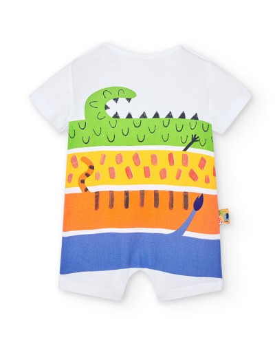 BOBOLI Knit play suit for baby boy -BCI - 128258