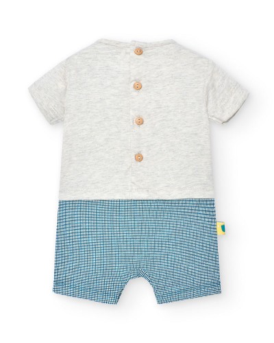 BOBOLI Knit play suit for baby boy -BCI - 138215