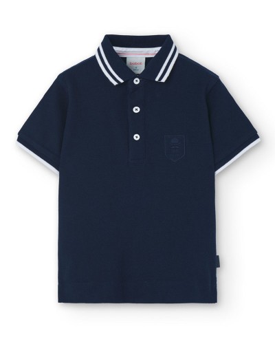 BOBOLI Pique polo short sleeves for boy -BCI - 738064