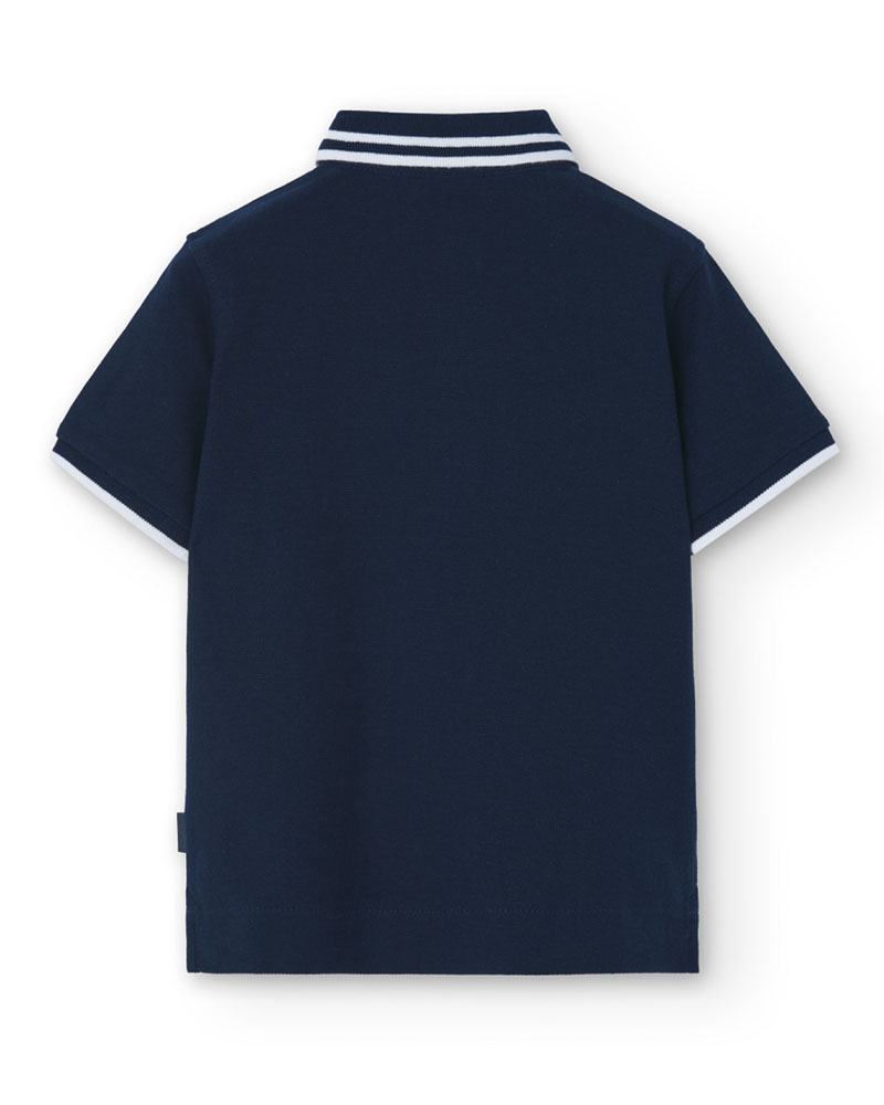 BOBOLI Pique polo short sleeves for boy -BCI - 738064