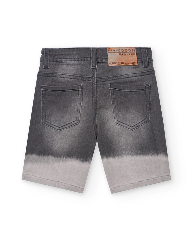 BOBOLI Knit denim bermuda shorts for boy -BCI - 518127