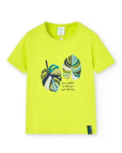 BOBOLI Knit t-Shirt flame for girl -BCI - 458029