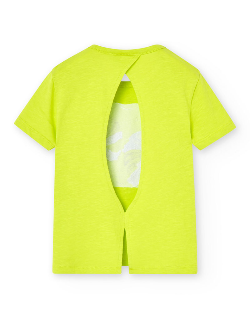 BOBOLI Knit t-Shirt flame for girl -BCI - 458029