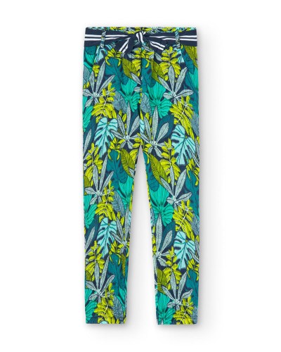 BOBOLI Trousers bambula printed for girl - 458063