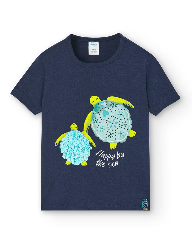 BOBOLI Knit t-Shirt flame for girl -BCI - 458131