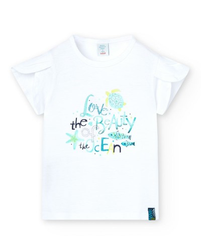 BOBOLI Knit t-Shirt flame for girl -BCI - 458074