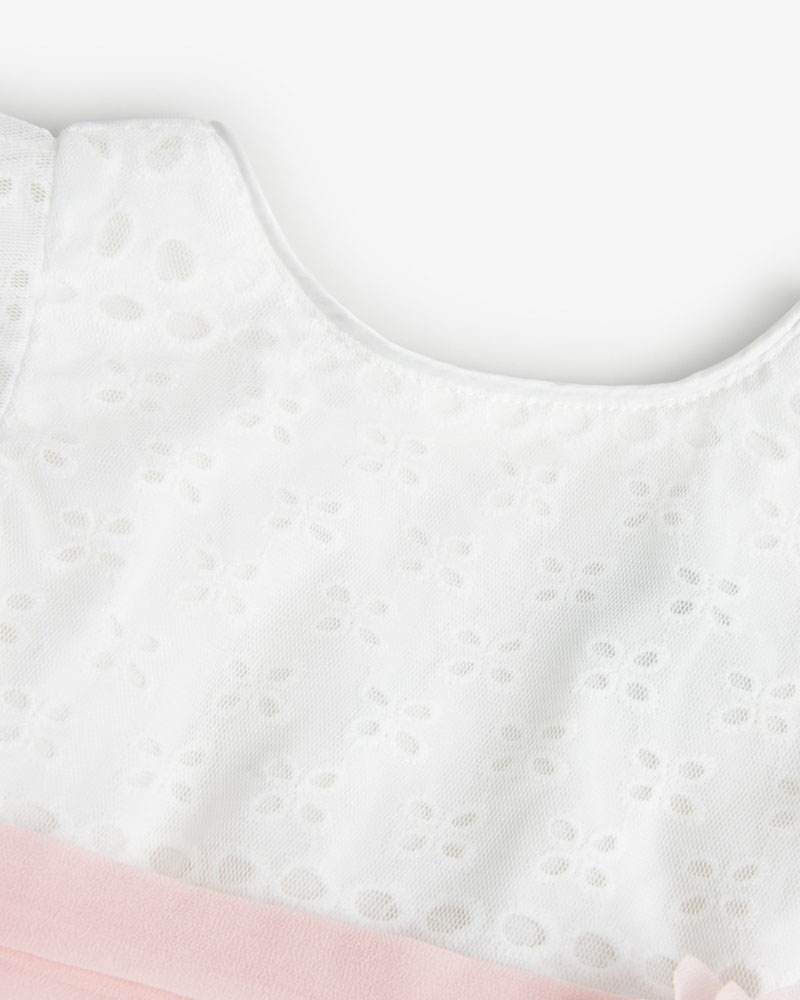 BOBOLI Batiste dress embroidered for baby -BCI - 708016