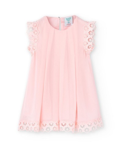 BOBOLI Chiffon dress for baby girl -BCI - 708061