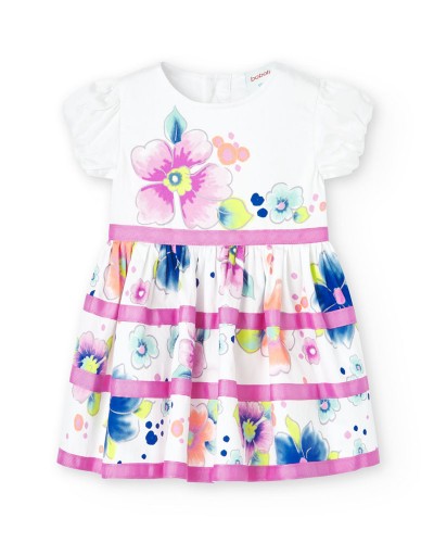 BOBOLI Satin dress for baby girl -BCI - 708195