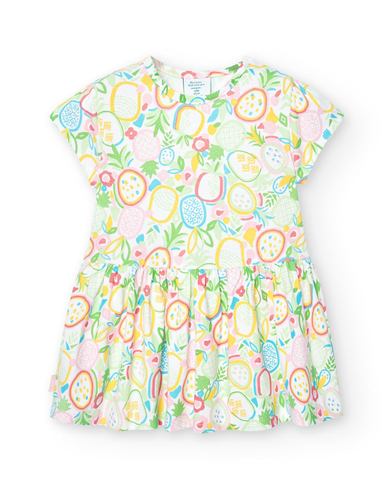 BOBOLI Knit stretch dress for baby girl -BCI - 208055