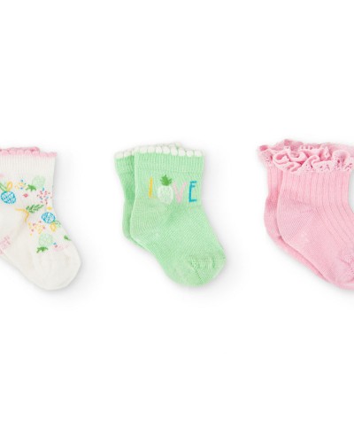 BOBOLI Pack of socks for baby girl -BCI - 298065