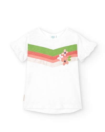 BOBOLI Knit t-Shirt flame for baby girl -BCI - 228024