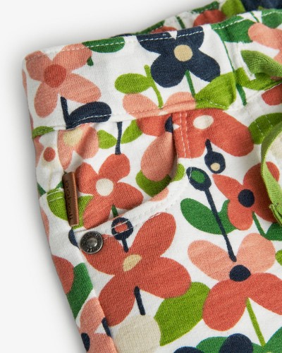 BOBOLI Fleece shorts floral for baby girl -BCI - 228080
