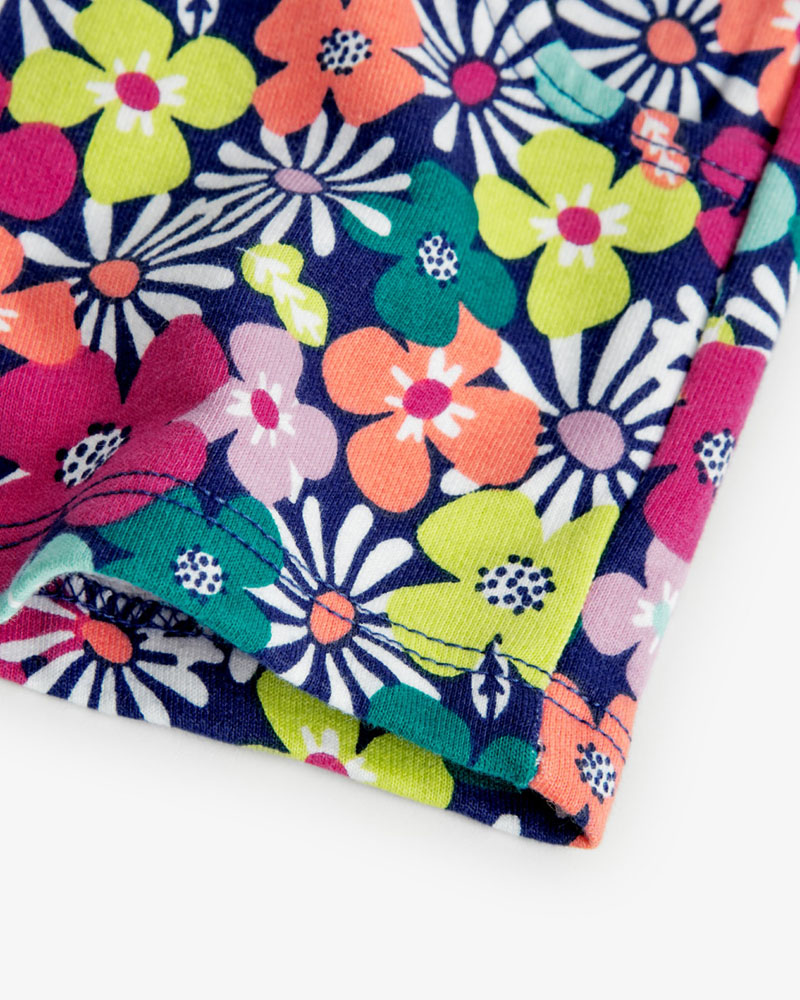 BOBOLI Fleece shorts floral for baby girl -BCI - 248071