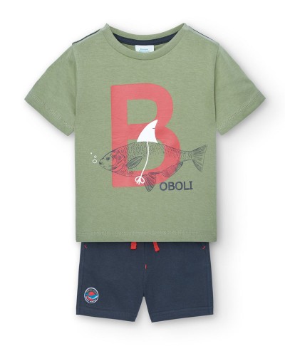 BOBOLI Set knit for baby boy -BCI - 318103