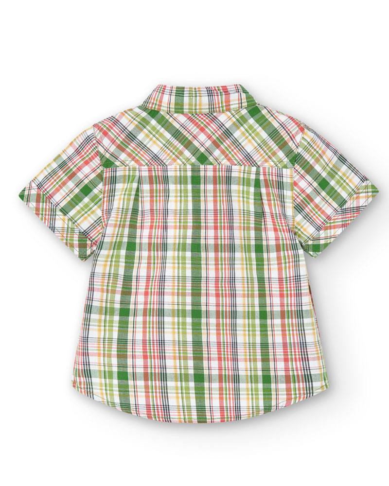 BOBOLI Poplin shirt check for baby boy -BCI - 328115