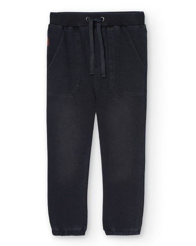 BOBOLI Fleece denim trousers for boy -BCI - 590644