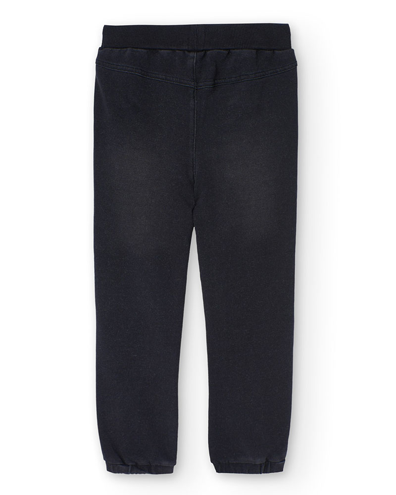BOBOLI Fleece denim trousers for boy -BCI - 590644