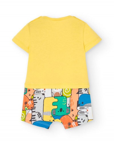 BOBOLI Knit play suit for baby boy -BCI - 131207