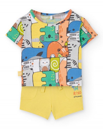 BOBOLI Set knit for baby boy -BCI - 131151