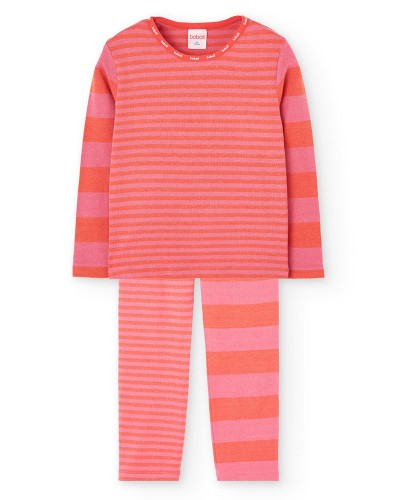 BOBOLI Pyjamas ribbed striped for girl - 922047 BOBOLI Pyjamas ribbed striped for girl - 922047