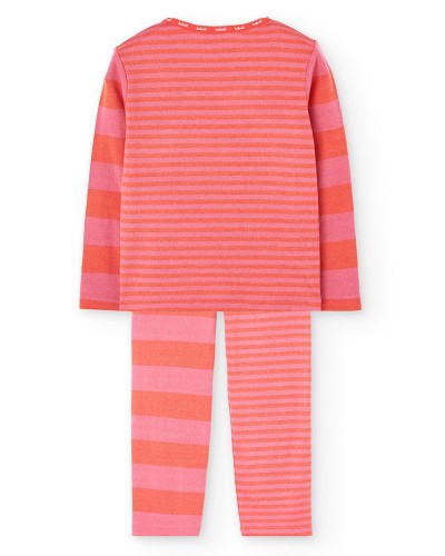 BOBOLI Pyjamas ribbed striped for girl - 922047 BOBOLI Pyjamas ribbed striped for girl - 922047