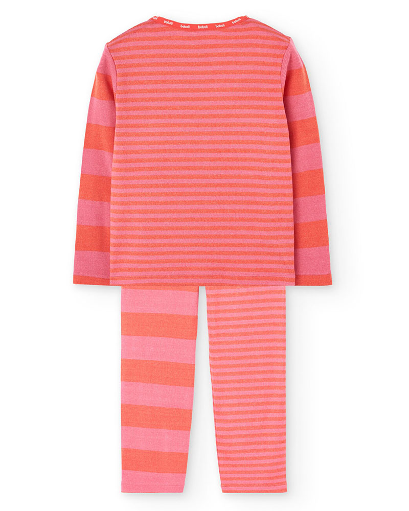 BOBOLI Pyjamas ribbed striped for girl - 922047 BOBOLI Pyjamas ribbed striped for girl - 922047