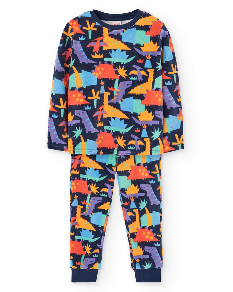 BOBOLI Velour pyjamas printed for boy -BCI - 932004