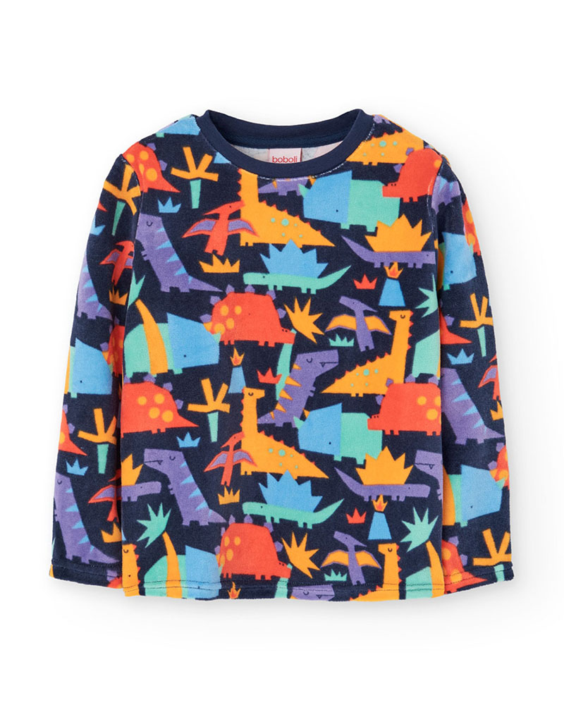 BOBOLI Velour pyjamas printed for boy -BCI - 932004
