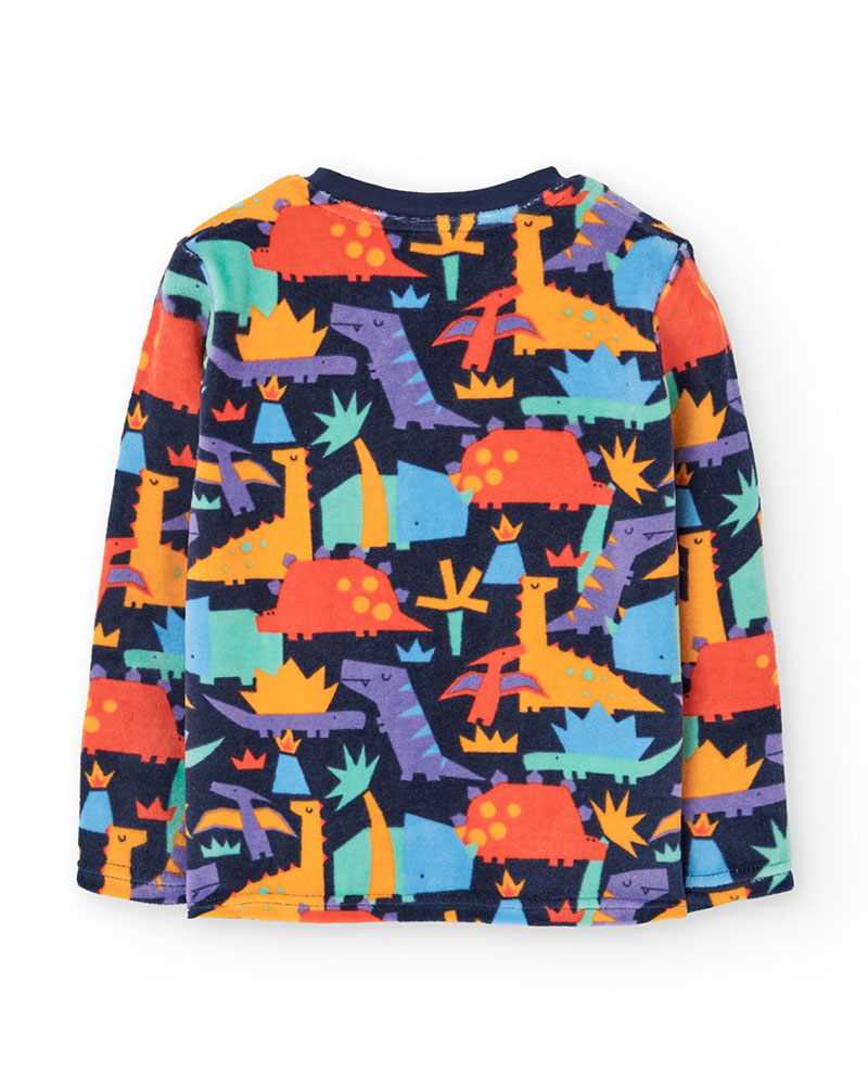 BOBOLI Velour pyjamas printed for boy -BCI - 932004