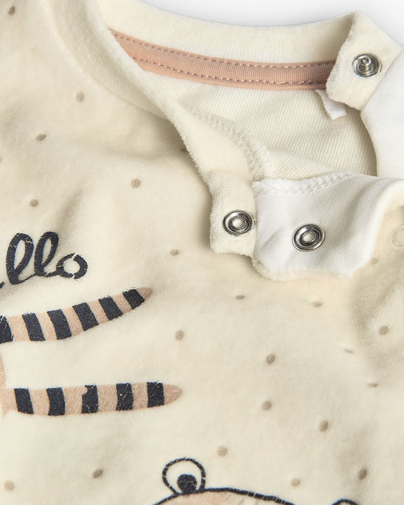 BOBOLI Velour play suit for baby -BCI - 122094