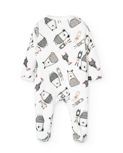 BOBOLI Velour play suit for baby -BCI - 122083
