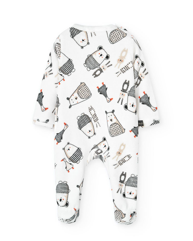 BOBOLI Velour play suit for baby -BCI - 122083
