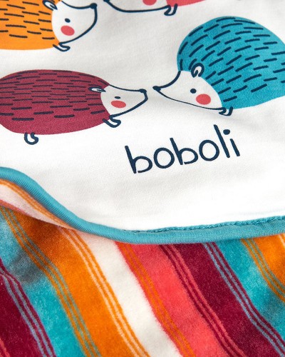 BOBOLI Velour blanket striped for baby -BCI - 132118 BOBOLI Velour blanket striped for baby -BCI - 132118