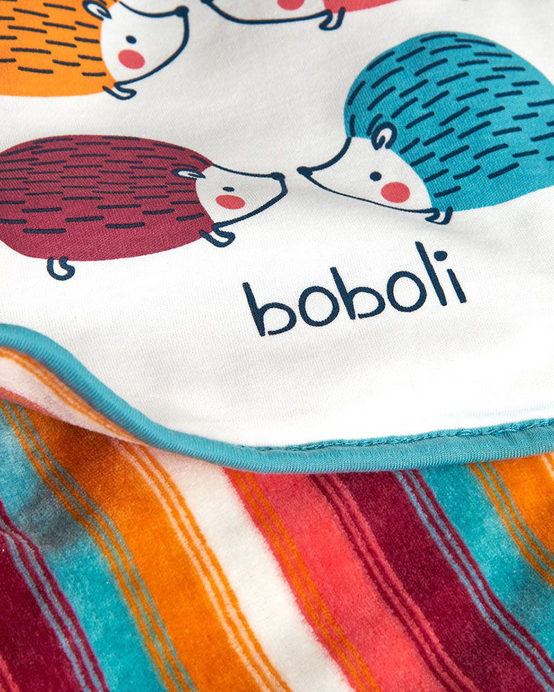BOBOLI Velour blanket striped for baby -BCI - 132118 BOBOLI Velour blanket striped for baby -BCI - 132118